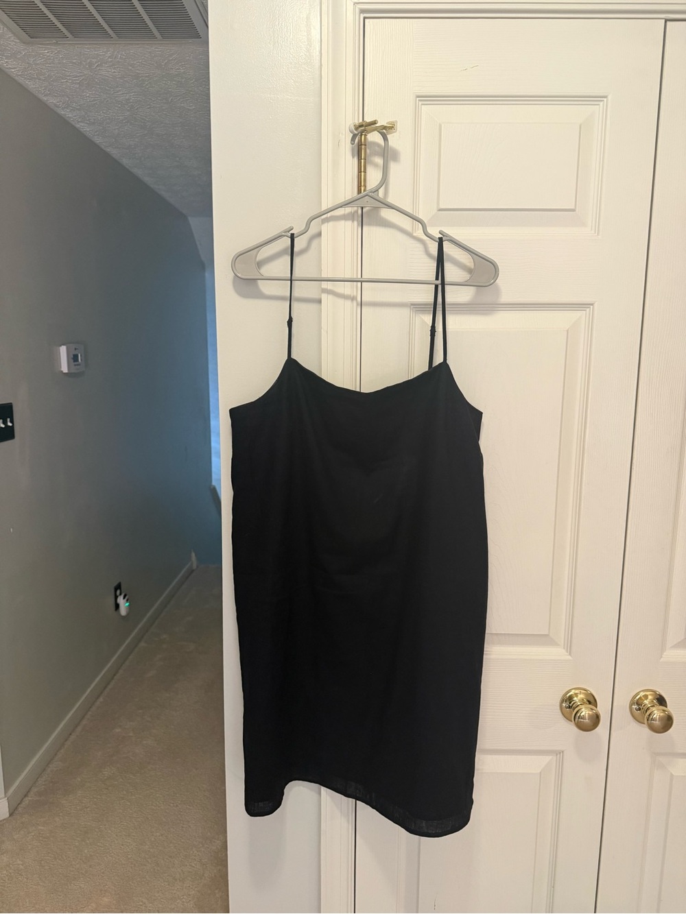 Loft large Black Slip Dress with Spaghetti Straps - Classic Women's Dress